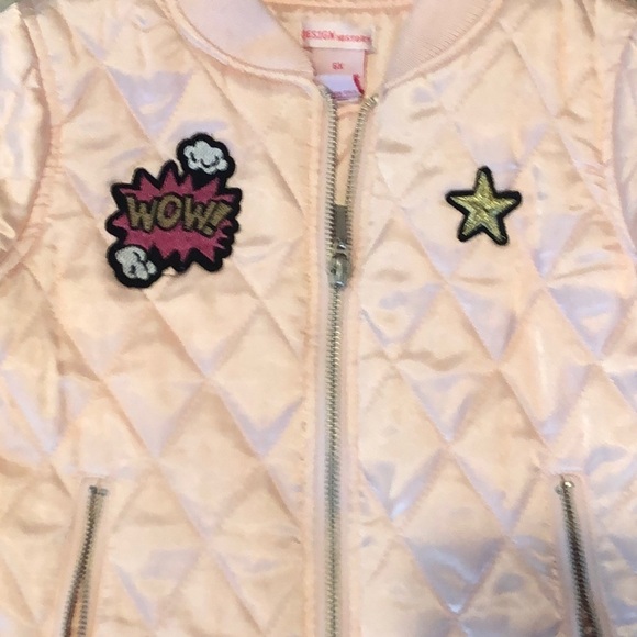 Design History Girls Pink Bomber Size 6X - Picture 3 of 5